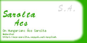 sarolta acs business card
