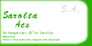 sarolta acs business card